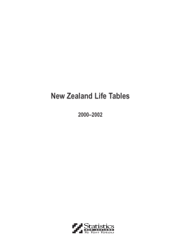 New Zealand Life Tables - Statistics New Zealand