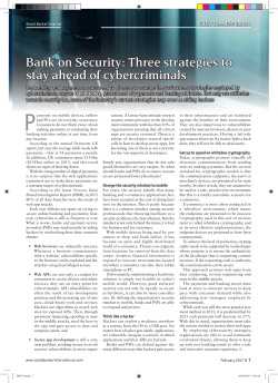 Bank on Security: Three strategies to stay ahead of