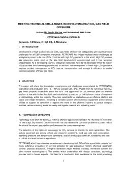meeting technical challenges in developing high co2 gas field offshore