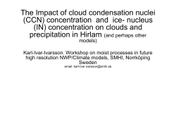 (CCN) concentration and ice- nucleus (IN) concentration on clouds