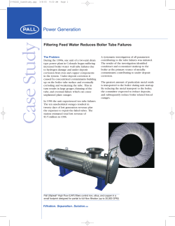 Filtering Feed Water Reduces Boiler Tube Failures