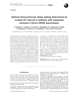Optimal atrioventricular delay setting determined by evoked QT