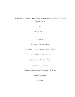 Implementation of a Database System with Boolean Algebra