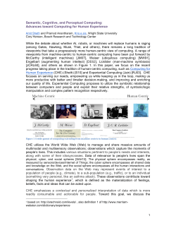Semantic, Cognitive, and Perceptual Computing: Advances toward