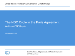 The NDC Cycle in the Paris Agreement