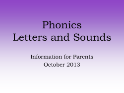 Letters and Sounds