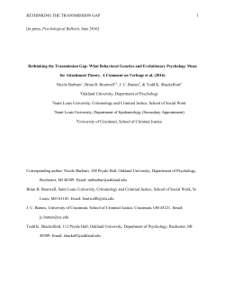 Rethinking the Transmission Gap: What Behavioral Genetics and