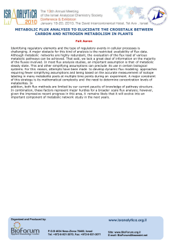 metabolic flux analysis to elucidate the crosstalk between carbon