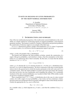 A NOTE ON REGIONS OF GIVEN PROBABILITY OF THE SKEW