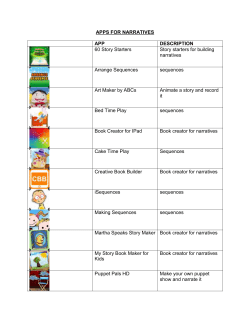 APPS FOR NARRATIVES
