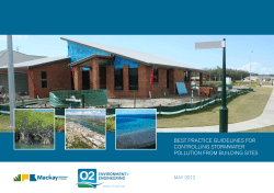 Best practice guidelines for controlling stormwater pollution from