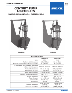 century pump assemblies - Carlisle Fluid Technology