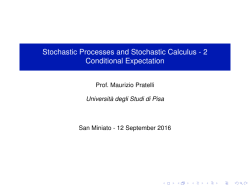 Stochastic Processes and Stochastic Calculus