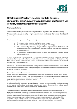 BEIS Industrial Strategy - Nuclear Institute Response