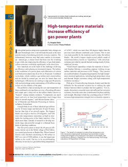 High-temperature materials increase efficiency of gas power plants