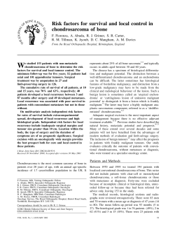 Risk factors for survival and local control in chondrosarcoma of bone