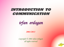 Communication - irfan erdogan