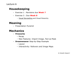 MP Online - Lecture 6 - School of Communication and Information