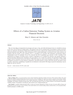 Effects of a Carbon Emissions Trading System on - Purdue e-Pubs