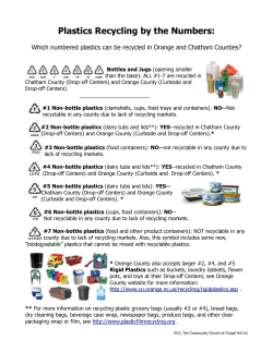 Plastics Recycling by the Numbers: