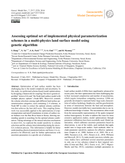 Assessing optimal set of implemented physical parameterization