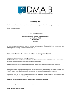 1 - Danish Maritime Accident Investigation Board
