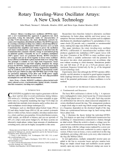 Rotary traveling-wave oscillator arrays: a new clock technology