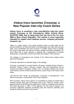 Irisbus Iveco launches Crossway, a New Popular inter‑city Coach