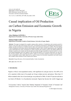 Causal implication of Oil Production on Carbon Emission and