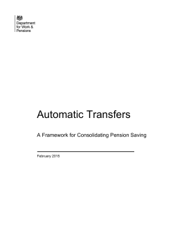 Automatic transfers: a framework for consolidating pension