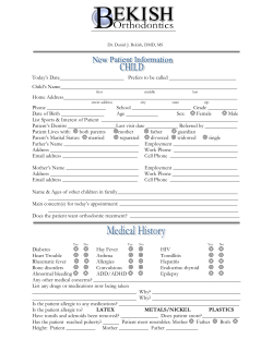 Today`s Date________________________ Prefers to be called