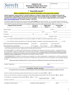 FINANCIAL AID Maximum Timeframe APPEAL