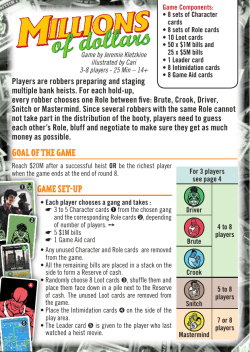 GOAL OF THE GAME GAME SET-UP
