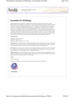 Essentials of Cell Biology