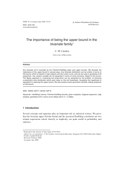 The importance of being the upper bound in the bivariate family&lowast;