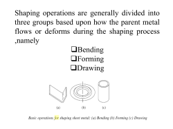 Bending,Forming and Drawing