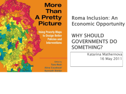 DEC Course on Poverty and Inequality Analysis Module 4: Poverty