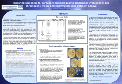 Improving screening for carbapenemase producing organisms