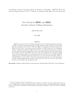 New Proofs for NMAC and HMAC - University of California San Diego