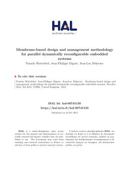 Membrane-based design and management - HAL