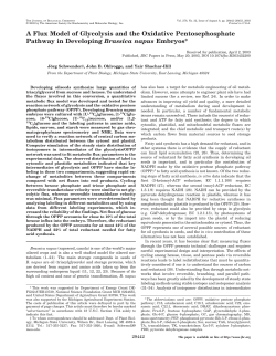 A Flux Model of Glycolysis and the Oxidative Pentosephosphate