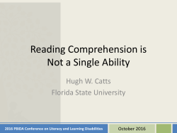 Reading to Learn is Knowledge Acquisition not Reading