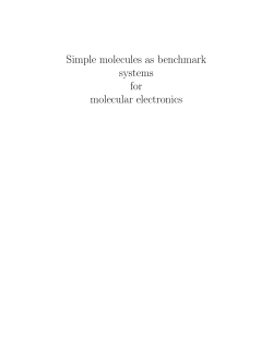Simple molecules as benchmark systems for molecular electronics