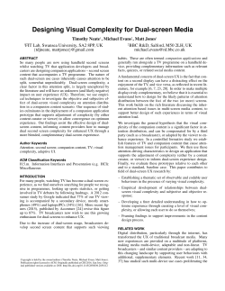 Designing Visual Complexity for Dual-screen Media