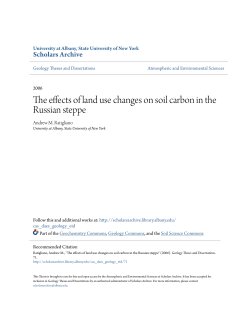The effects of land use changes on soil carbon in the Russian steppe