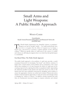 Small Arms and Light Weapons: A Public Health