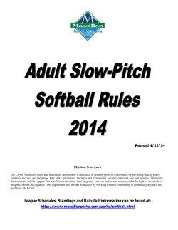 Revised 4/22/14 Mission Statement League Schedules, Standings