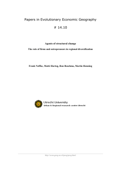 The role of firms and entrepreneurs in regional diversification