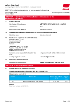 Safety Data Sheet: LÖFFLER`S METHYLENE BLUE SOLUTION