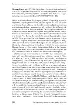 114 Thomas Fingar (ed.), The New Great Game: China and South